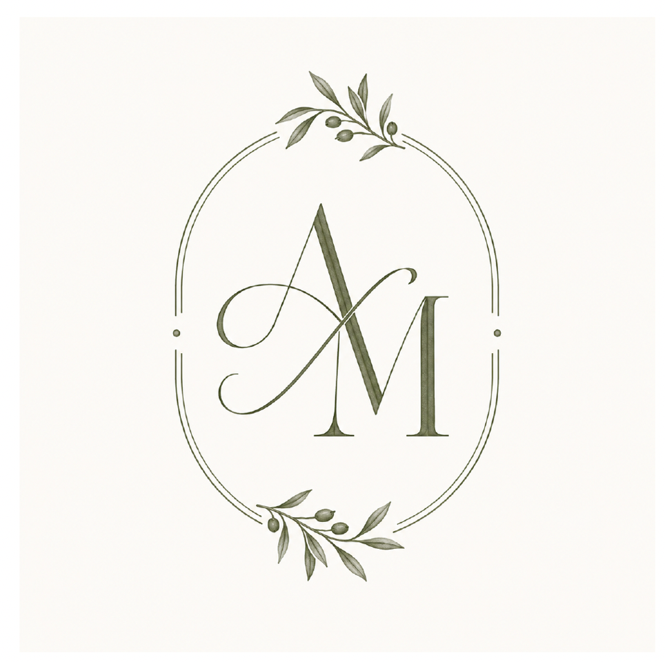A M wedding monogram